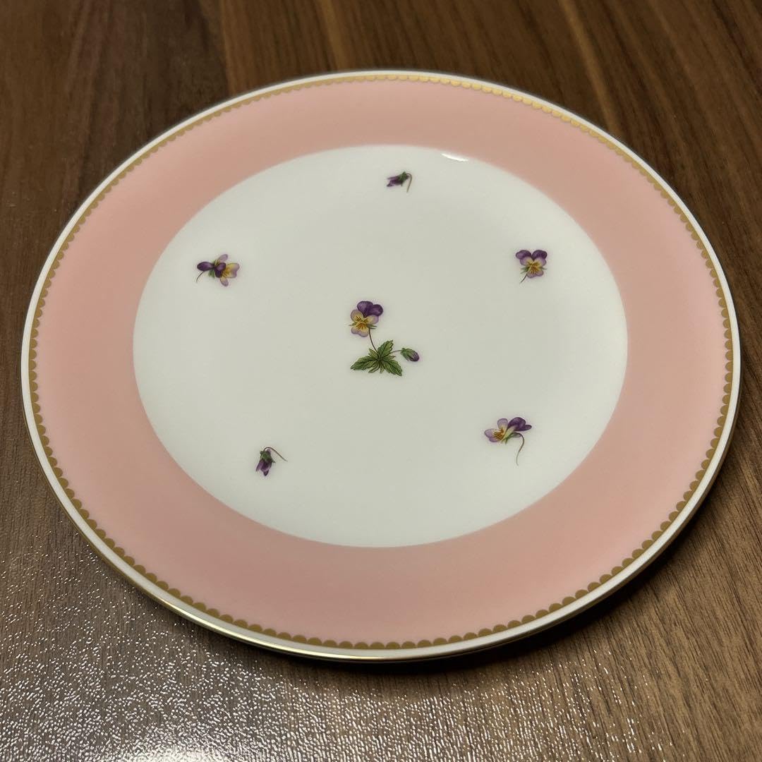 【新品•未使用•4色セット•箱あり】大倉陶園 色蒔 パンジー デザート皿 □予約□ 色蒔き（ライトグリーン） 23ピースティーセット